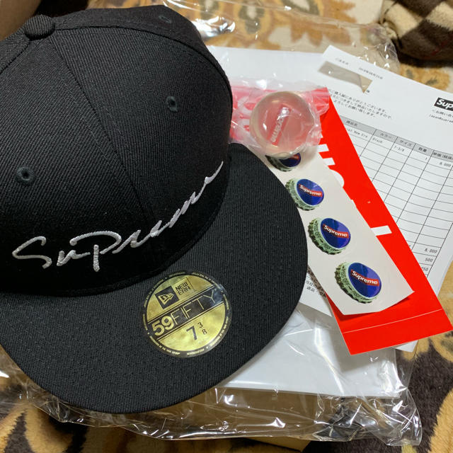 SUPREME Classic Script New Era Cap 7 3/8 最高級のスーパー 4370円