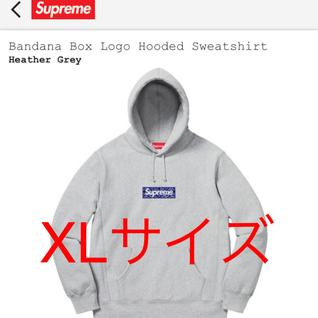 Bandana Box Logo Hooded Sweatshirt XLサイズパーカー