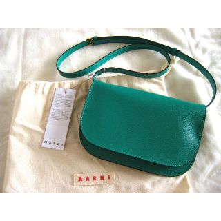 マルニ(Marni)のマルニ　サフィアーノレザーショルダー　グリーン(ショルダーバッグ)