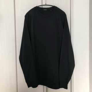 コモリ(COMOLI)の19SS comoli  コットンシルク長袖クルーネックスウェット サイズ3 黒(スウェット)