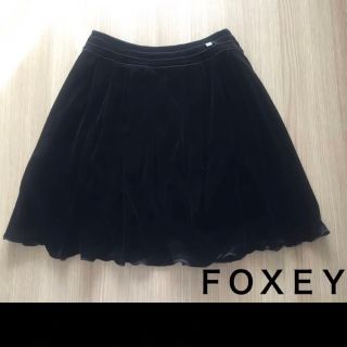 フォクシー(FOXEY)の【極美品】フォクシーニューヨークVELOUR NOIR ベロア フレアスカート(ひざ丈スカート)