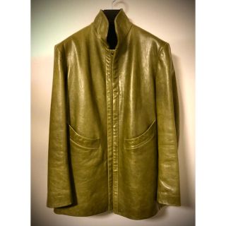 ヨウジヤマモト(Yohji Yamamoto)の【yohji yamamoto leather jkt】size 2 green(レザージャケット)