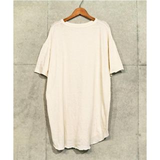 トゥデイフル(TODAYFUL)のTODAYFUL カットオフビッグTシャツ ロングTシャツ ワンピ 白 ホワイト(Tシャツ(半袖/袖なし))