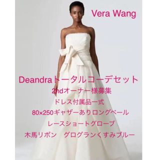 ヴェラウォン(Vera Wang)のDeandra トリートドレッシングセット　US4 アイボリー(ウェディングドレス)