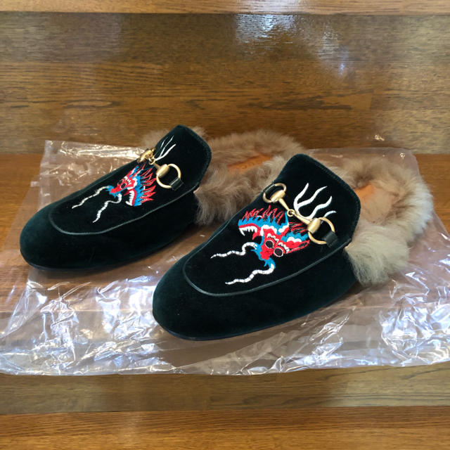 GUCCI グッチ プリンスタウン ホースビットファーサンダル ローファー