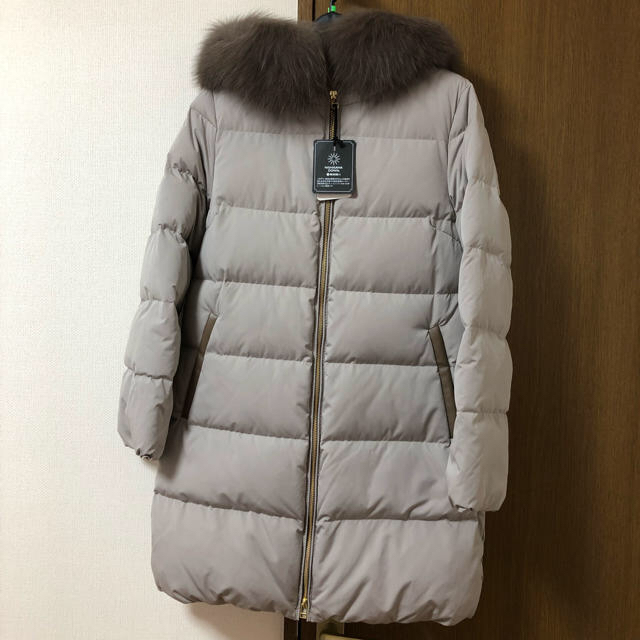 ナノユニバース 新品 西川ダウン コート グレージュ ダウンコート 極美品 ナノユニバース 西川ダウン ダウンコート ロングコート ブラック