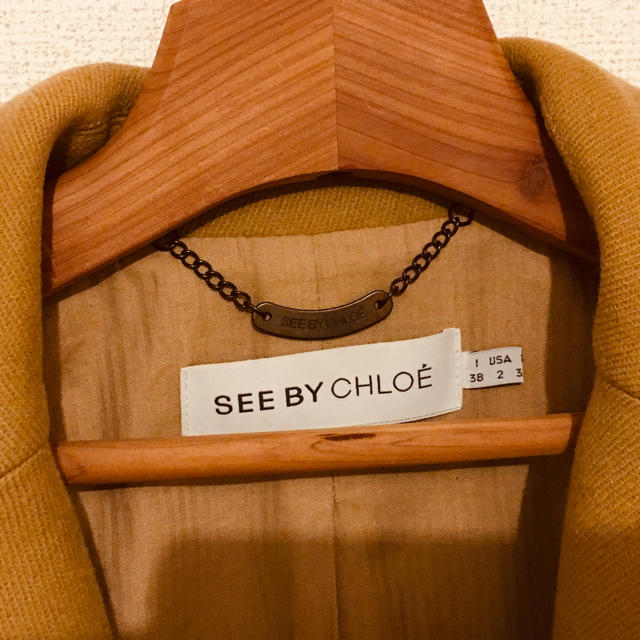 SEE BY CHLOE(シーバイクロエ)のSEE BY CHLOE シーバイクロエ ウールコート Used 送料込 レディースのジャケット/アウター(チェスターコート)の商品写真