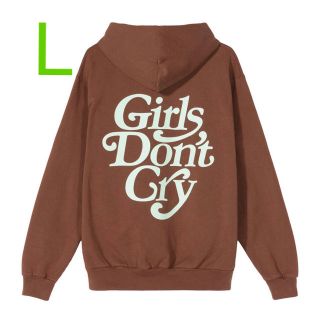 ジーディーシー(GDC)のL Girls Don't Cry Logo Hoody Brown パーカー(パーカー)