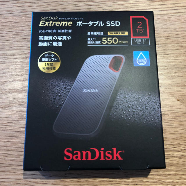 スマホ/家電/カメラSanDisk SSD 2TB サンディスク ポータブルSSD