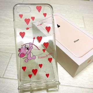 新品 クリア ハート 弓矢 iPhone7/8 ケース (iPhoneケース)