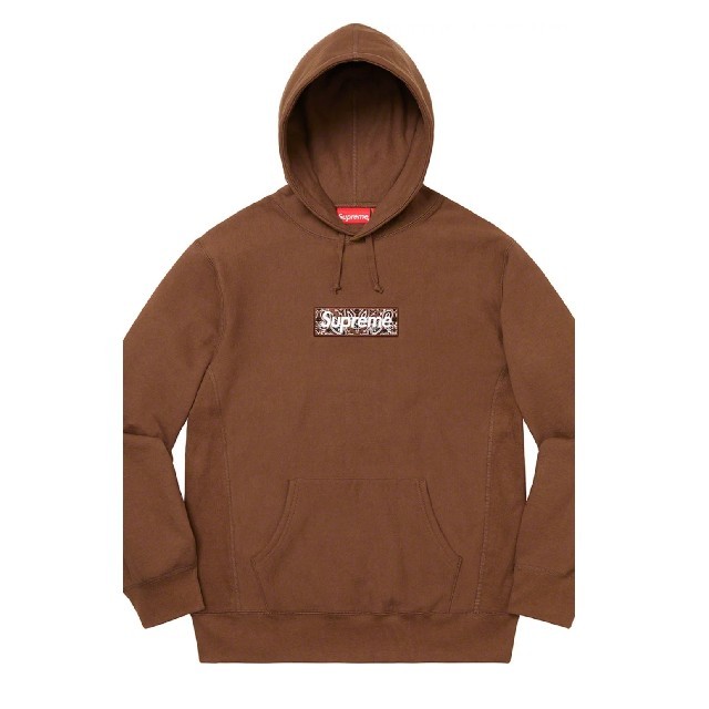 DarkBrownSIZESupremBandana Box Logo Hooded Sweatshirt