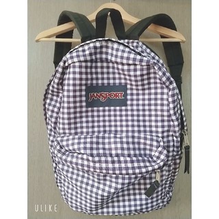 ジャンスポーツ(JANSPORT)のジャンスポーツリュック 紫チェック(リュック/バックパック)