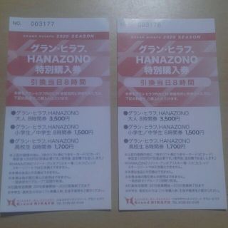 ニセコ　グランヒラフ,HANAZONO  特別購入券(スキー場)