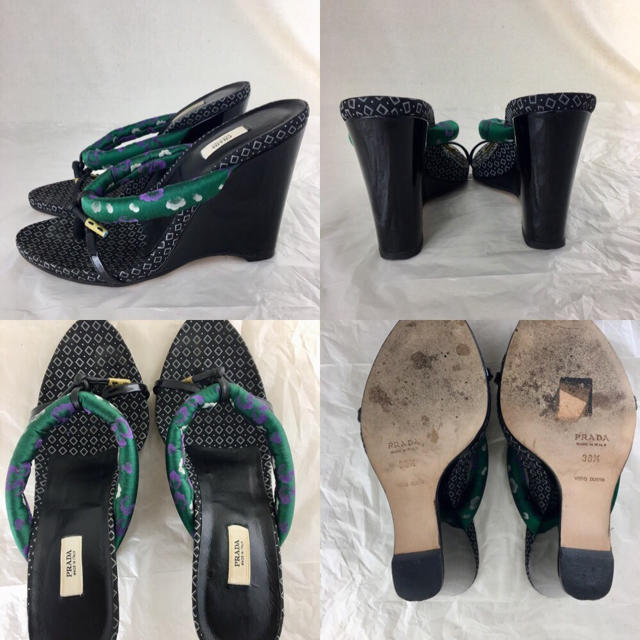 PRADA プラダ サンダル ミュール 和柄 25 | hartwellspremium.com
