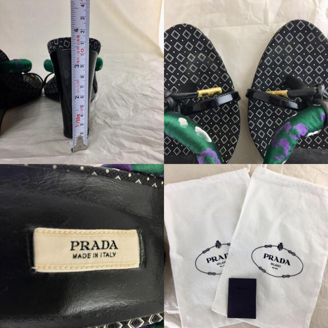 PRADA プラダ サンダル ミュール 和柄 25 | hartwellspremium.com