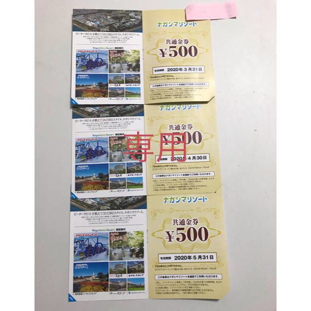 ナガシマリゾート共通金券500円✖️10枚