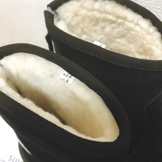 suicoke(スイコック)の新品ムートン ブーツブラック24.5 ユナイテッドアローズ レディースの靴/シューズ(ブーツ)の商品写真