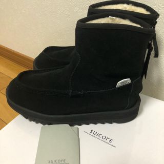 スイコック(suicoke)の新品ムートン ブーツブラック24.5 ユナイテッドアローズ(ブーツ)