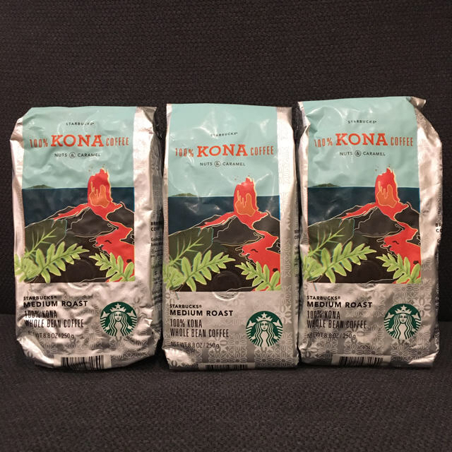 ハワイ限定 スターバックス 100%コナコーヒー(豆) 3個セット
