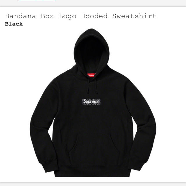 未使用/正規品 Supreme Bandana BoxLogo Hoodie M