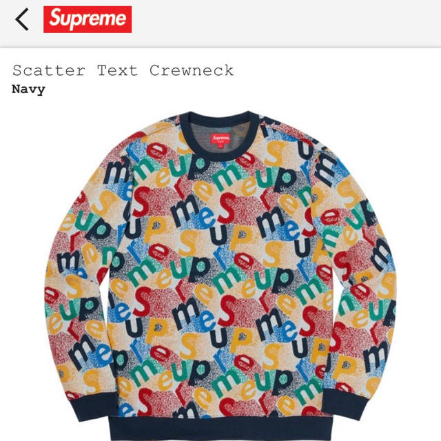 supreme】Scatter Text Crewneck【XL】 - Tシャツ/カットソー(七分/長袖)