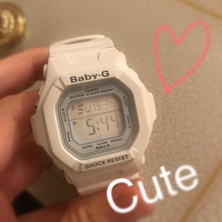 カシオ(CASIO)のbabyG ホワイト　可愛い(腕時計(デジタル))