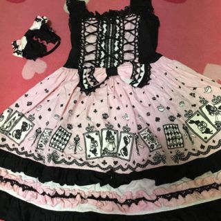 アンジェリックプリティー(Angelic Pretty)のMAXMAM マキシマム アリス柄ジャンパースカートセット(ひざ丈ワンピース)