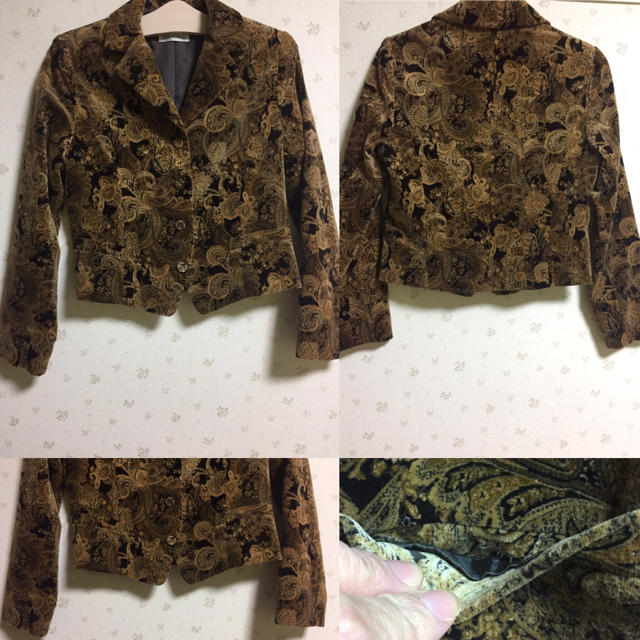 Grimoire(グリモワール)の国産古着 70年代 サイケ ペイズリー ジャケット レディースのジャケット/アウター(テーラードジャケット)の商品写真