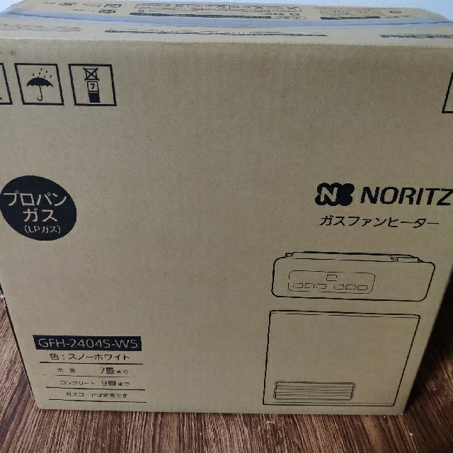 NORITZ(ノーリツ)の【送料込】ノーリツ ガスファンヒーター GFH-2404S-W5 スマホ/家電/カメラの冷暖房/空調(ファンヒーター)の商品写真