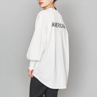 アメリカーナ(AMERICANA)のAMERICANA ボリュームスリーブT　ブラック(Tシャツ(長袖/七分))