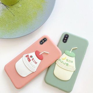 iPhoneX/XS　バナナウユ♥バナナ牛乳タルギウユ(イチゴ牛乳)　ケース(iPhoneケース)