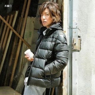 モンクレール(MONCLER)の木村拓哉レザー ダウン ジャケット モンクレール GABRIC 国内正規(ダウンジャケット)