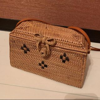 ジャーナルスタンダード(JOURNAL STANDARD)の【未使用】BALI WERKSTATTE Handwoven Box　かごバック(かごバッグ/ストローバッグ)