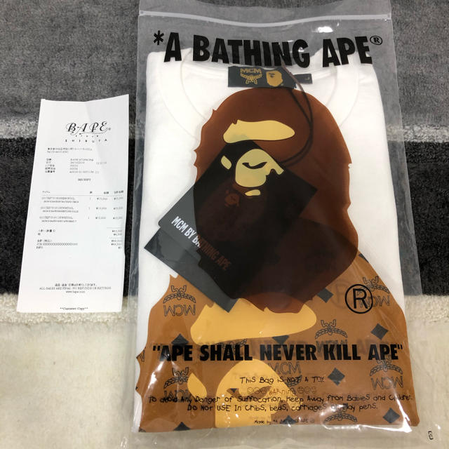 A BATHING APE(アベイシングエイプ)のbape mcm コラボ　Tシャツ メンズのトップス(Tシャツ/カットソー(半袖/袖なし))の商品写真