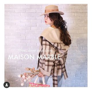 フレイアイディー(FRAY I.D)のmaison marble クリーミーチェックコート(ガウンコート)