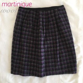 マルティニークルコント(martinique Le Conte)の日曜までSALE【美品】martinique ウールスカート(ひざ丈スカート)