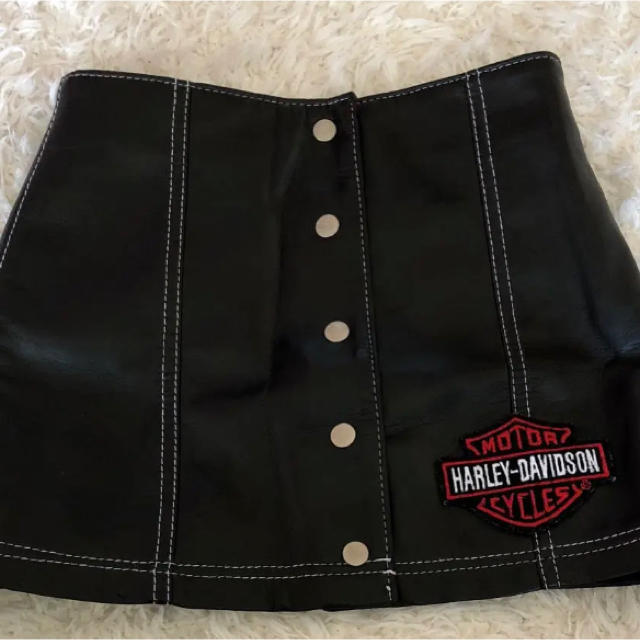 Harley Davidson(ハーレーダビッドソン)のHarley-Davidson レザースカート キッズ/ベビー/マタニティのキッズ服女の子用(90cm~)(スカート)の商品写真