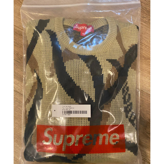 supreme Tribal Camo Sweater Tan