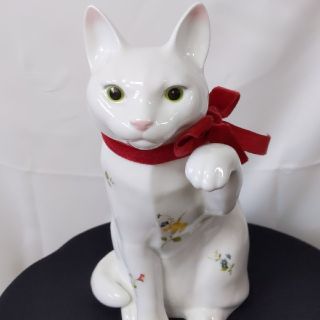 ノリタケ(Noritake)のノリタケ  招き猫 花柄  (置物)