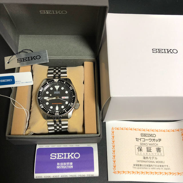 【海外モデル】SEIKO 自動巻きダイバーズ/ブラック/メンズ/SKX007K2