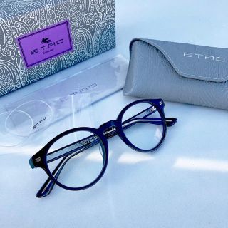 エトロ(ETRO)の【定価28,000円 】新品 ETRO エトロ  メンズ 丸型 メガネ 伊達眼鏡(サングラス/メガネ)