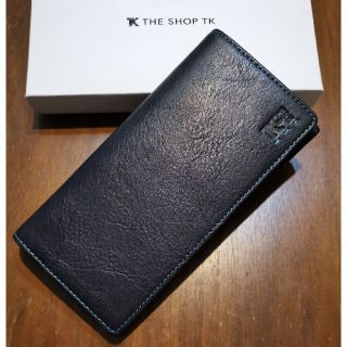 タケオキクチ(TAKEO KIKUCHI)のTHE SHOP TK　新品　メンズ　レザーウォレット(ネイビー長)(長財布)