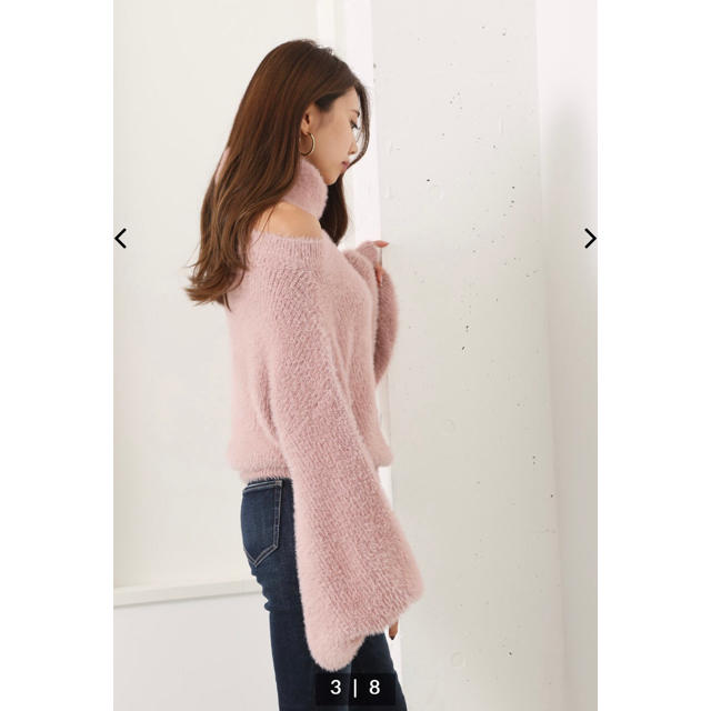 rienda(リエンダ)のrienda♡Off Turtle Official Knit TOP♡PNK レディースのトップス(ニット/セーター)の商品写真