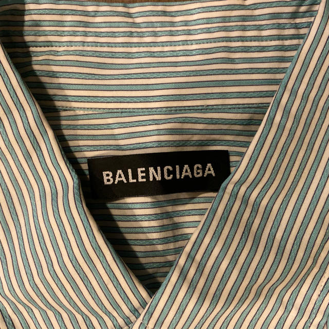 Balenciaga(バレンシアガ)のバレンシアガBALENCIAGAドレスシャツ37美中古バックロゴオーバーサイズ メンズのトップス(シャツ)の商品写真