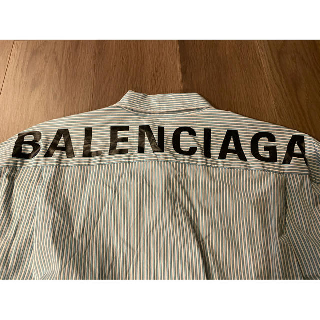 Balenciaga(バレンシアガ)のバレンシアガBALENCIAGAドレスシャツ37美中古バックロゴオーバーサイズ メンズのトップス(シャツ)の商品写真