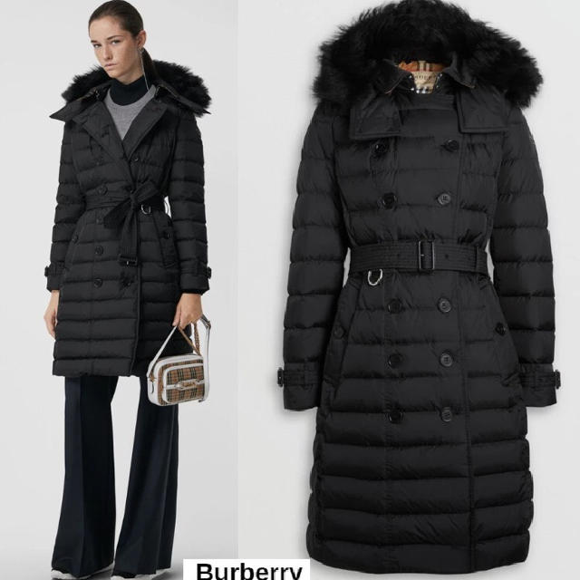 BURBERRY(バーバリー)の正規品 BURBERRY 18aw ダウン ファー コート 定価230000円 レディースのジャケット/アウター(ダウンコート)の商品写真