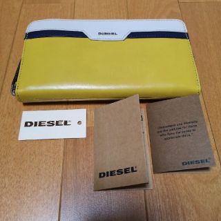 ディーゼル(DIESEL)のDIESEL ディーゼル 本革 レザー 長財布 イエロー 黄色(長財布)