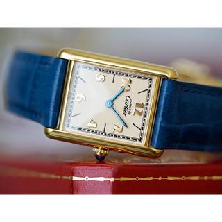 カルティエ(Cartier)の美品 カルティエ マスト タンク ゴールドアラビア LM Cartier(腕時計(アナログ))