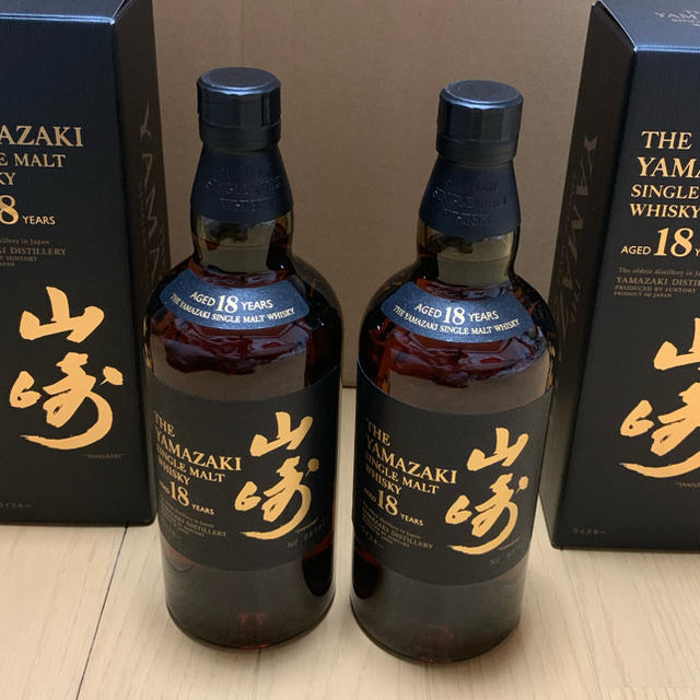 柔らかい サントリー - 新品 山崎18年 2本 箱付き ウイスキー