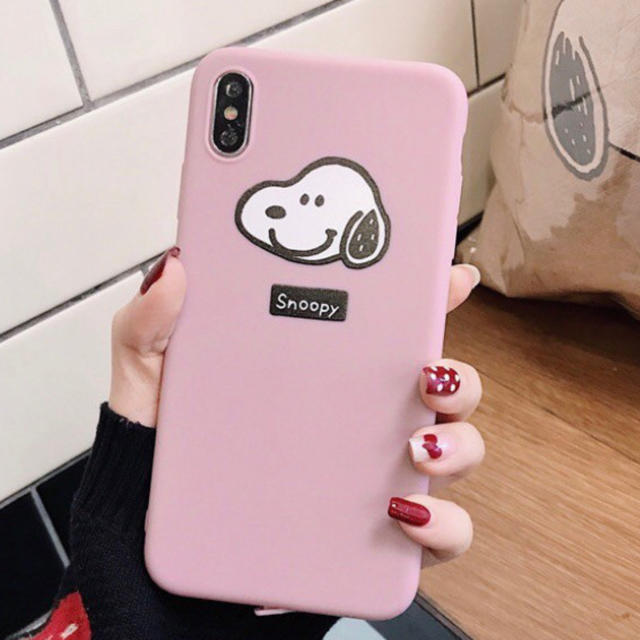 iPhone(アイフォーン)の❤️大人気★❤️iPhoneXRケース★スヌーピー★ピンク ハンドメイドのスマホケース/アクセサリー(スマホケース)の商品写真